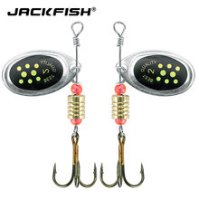 JACKFISH fishing spoon lure spinner bait 3g fishing wobbler Hard baits Fishing Lure Bass Hard Baits Spoon With Treble hook 2024 - buy cheap