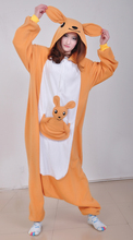 Новый kangaroos Флис Женская Модный дизайн костюм животных пижамы ночное белье Японии аниме 2024 - купить недорого