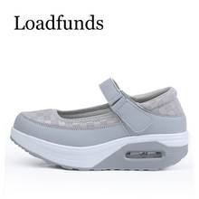 LoadingFunds Women Ankle Straps Swing Wedges Shoes Platform Shoes Casual Loafers Sliming Shoes Streety Breathable Muffin 35-42 2024 - buy cheap