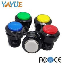 10pcs 32mm Illuminated Arcade Push Buttons Black Circle 12V LED Button with Switch for Arcade Part Replace 2024 - buy cheap