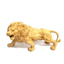 Wood carving Lion Sculpture Animal statue Home Decoration Crafts  ornaments Collection  Decor miniature festival gifts 2024 - buy cheap