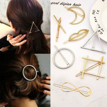 7 Styles Sexy Metal Geometry Hair Clip Women's Fashion 1PCS Style Girl Exquisite Hairpin Side Clip Hair Accessories Styling Tool 2024 - buy cheap