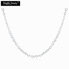 2mm Rolo Link Chain,Europe 925 Sterling Silver Basic Square Chains Necklace Jewelry Fit Pendant 2017  Gift For Men & Women 2024 - buy cheap