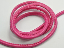 32.8 Feet Hot-pink Stitched Round Soft Synthetic Leather String Jewelry Cord 5mm 2024 - buy cheap