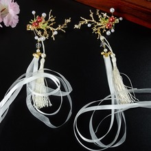 long tassel hair clip beautiful princess hair flower vintage hair clip chinese ancient dynasty head wear han fu fairy cosplay 2024 - buy cheap