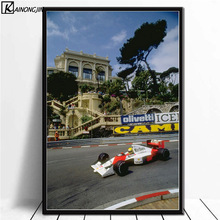 Posters e impressões ayrton senna poster f1 fórmula corrida carro pintura da lona arte da parede para sala de estar decoração casa 2024 - compre barato