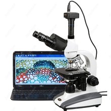 Microscopio biológico compuesto, AmScope de 40X-2000X con luz LED y cámara Digital 2024 - compra barato