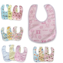 Babero de terciopelo de estilo aleatorio para bebé, impermeable, con estampado de alimentación, toalla, Toalla de saliva bebé 2024 - compra barato
