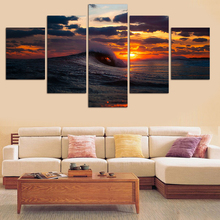 Unframed 5 Pcs Sea Wave Modern Home Wall Decor Painting Canvas Art HD Print Posters Canvas Wall Picture For Wedding Decor gift 2024 - buy cheap