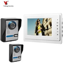 Yobang Security 7" Wired Video Door Phone System Visual Intercom Doorbell with 1*Monitor+2*Outdoor Camera for Home Surveillance 2024 - buy cheap