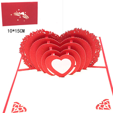 3D Pop Up Greeting Card Heart And Soul Blessing Gift Postcard With Envelope For Valentine' Day Wedding Decoration Party Supplies 2024 - buy cheap