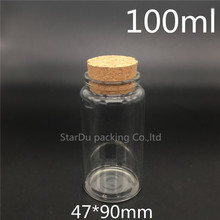 Free Shipping Cork Jar 240pcs 100ml Glass Bottle Sealed bottle,100g Cork Bottle Container Of High Quality Chemical Experiment 2024 - buy cheap