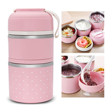 Colorful Thermal Lunch Box Stainless Steel Food Storage Container Cute Mini Japanese Bento Box Leak-Proof Food Case Picnic Box 2024 - buy cheap