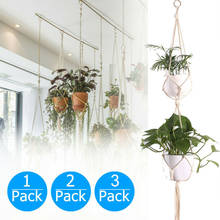 Pot Holder Macrame Plant Hanger Hanging Planter Basket Jute Braided Rope Craft 2024 - buy cheap