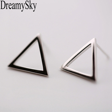 Dreamysky 2018 novo design prata cor oco triângulo brincos para mulheres moda jóias frete grátis brincos 2024 - compre barato