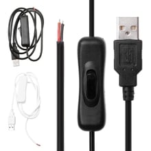 Cable de carga de energía con interruptor, conector macho USB 2,0 de 5V, 2 pines, 1m 2024 - compra barato