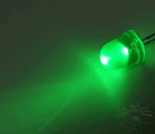 Chapéu de palha emissor de luz, emissor de luz diodo ultra brilhante led esmeralda 8mm kit diy prática ângulo amplo