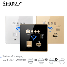 300Mbps with  LAN 3G WiFi Repeater  USB WIFI Panel Charging Socket  Smart Home 86 type  Wireless Wall Socket Panel Rout 2024 - buy cheap