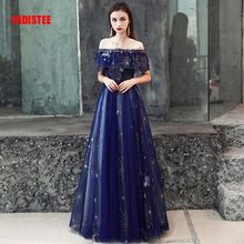 FADISTEE New arrival evening prom party dresses Vestido de Festa gown Robe De Soiree lace pattern little star moon boat neck 2024 - buy cheap