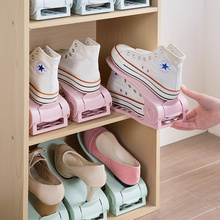 MeyJig 8 шт. вешалка для обуви Органайзер двухслойная стойка для хранения обуви на высоком каблуке для гостиной Вьетнамки держатель Пластиковая Подставка Полка 2024 - купить недорого