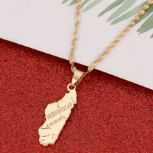 Madagascar Map Necklace Pendant Women Gold Color African Jewelry Africa Malagasy Maps 2024 - buy cheap