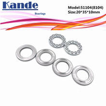Kande 51104 8104 4 peças 20x35x10 rolamento de esferas de pressão plana 51104 rolamento axial 2024 - compre barato