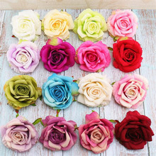 30pcs European Fake Rose Flower Head Simulation Curling Rose for DIY Bridal Bouquet Wrist Flower Background Wall Decoration 2024 - buy cheap