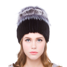 Jkp chapéu de pele real feminino, chapéu de orelha de couro, pele de coelho flor, novo vison e pele de raposa, quentes estilosos chapéus de festa 2024 - compre barato