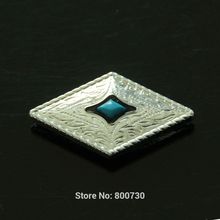 (KB303) Wholesale 50pc Western Diamond Concho w/ Blue Stone Leathercraft 2024 - buy cheap