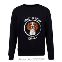 Мужская брендовая одежда с принтом в стиле хип-хоп, толстовка с круглым рисунком Trust-Beagle, подарок для любителей собак, Повседневный пуловер, куртка 2024 - купить недорого