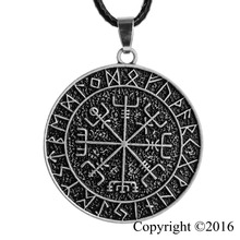10 Uds. Amuleto vikingo escandinavo colgante nórdico Vegvisir, collar de runas colgante, joyería Original 2024 - compra barato