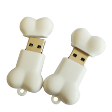 Thumb usb 16 gb 1 gb flash drive customized pvc white dog bone usb stick funny 2024 - buy cheap