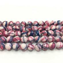 Natural Stone Beads Colorful & green Pink Round Beads 4 6 8 10mm Beads For Jewelry Making DIY Bracelet Necklace 2024 - buy cheap