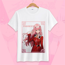 Camiseta de manga corta zero two para adultos y niños, darling in the franxx de Anime, disfraces, Cosplay 2024 - compra barato