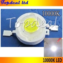 10pcs 1w led branco frio de alta potência 10000k-30000k led 3.0-3.6v 350ma 100-110lm conta de led
