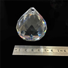 Bola facetada de lustre de cristal 50mm, bolas para lâmpada de vidro/decoração de iluminação com 100 peças