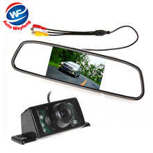 Monitor para espelho retrovisor automotivo, tela lcd, retrovisor, 480x272, 7 luzes infravermelhas, câmera de ré 2024 - compre barato