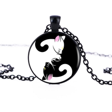 1 unids/lote yin yang gato logo colgante collar personalizado imagen animal hecho a mano de la vendimia mujeres joyería amigo regalo 2024 - compra barato