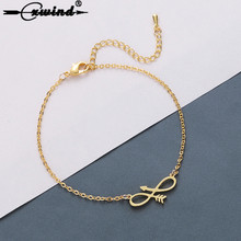 Cxwind Stainless Steel Infinity Arrow Bracelet Adjustable Infinity Charm Bracelets for Women Fashion Cuff Jewelry bracelet femme 2024 - buy cheap