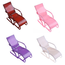 Mini silla mecedora de plástico para salón de playa, accesorios de muebles Kawaii para muñecas, decoración de juguetes para niñas pequeñas, 4 colores, 1 ud. 2024 - compra barato