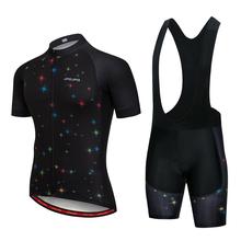 Conjunto de Ropa de Ciclismo para hombre, Jersey y pantalones cortos de equipo profesional, color negro, 2019 2024 - compra barato