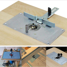 Router Table Insert Plate Woodworking Benches Aluminium Wood Router Trimmer Models Engraving Machine with 4 Ring Tools 2024 - buy cheap