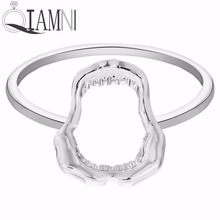 QIAMNI 1pcs mini shark jawbone ring vermeil friendship rings engagement rings for women Anniversary Gift Party Wedding jewelry 2024 - buy cheap