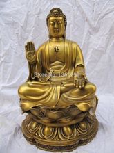 xd 00191 Tibet buddhism pure brass copper Amitabha Vairocana sakyamuni buddha statue 2024 - buy cheap