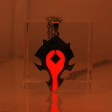 Glowing RED Horde Symbol Necklace stainless steel Necklace GLOW in the DARK night Fluorescent Christmas gifts 2024 - buy cheap