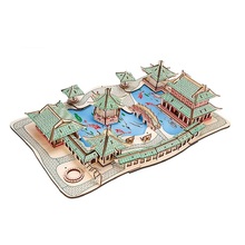 3D Wooden Model BUilding Kits Puzzle The Suzhou Classical Gardens A Diy Kids Toy Also For Adult Wood Craft Construction Sets 2024 - buy cheap