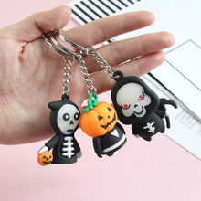 Halloween Keychains Gift Death Skeleton Pumpkin Decor Party Jewelry Accessories Scary Key Chain  Couple Bag Car Pendant Keyring 2024 - buy cheap