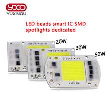 YXO YUXINOU LED COB Chip 50W 40W 30W 20W 10W AC 220V 110V No need driver Smart IC bulb lamp For DIY LED Floodlight Spotlight 2024 - buy cheap
