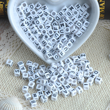 Mixed white Acrylic Alphabet/Letter Cube  Spacer Beads For Jewelry Making  6x6mm 200PCs  YKL0134X 2024 - buy cheap