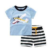 2 3 4 5 6 7 8 Years Boys Suits 2020 New Cartoon Summer Boys Clothes T-shirts Shorts Children Clothing Set Cotton Kids Outfits 2024 - buy cheap